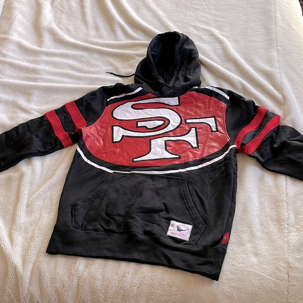 NFL official Mitchell and Ness throwback 49ers hoodie